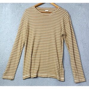 NN07 Shirt Mens Size Small Striped Longsleeve Round Neck Cotton Modal Blend